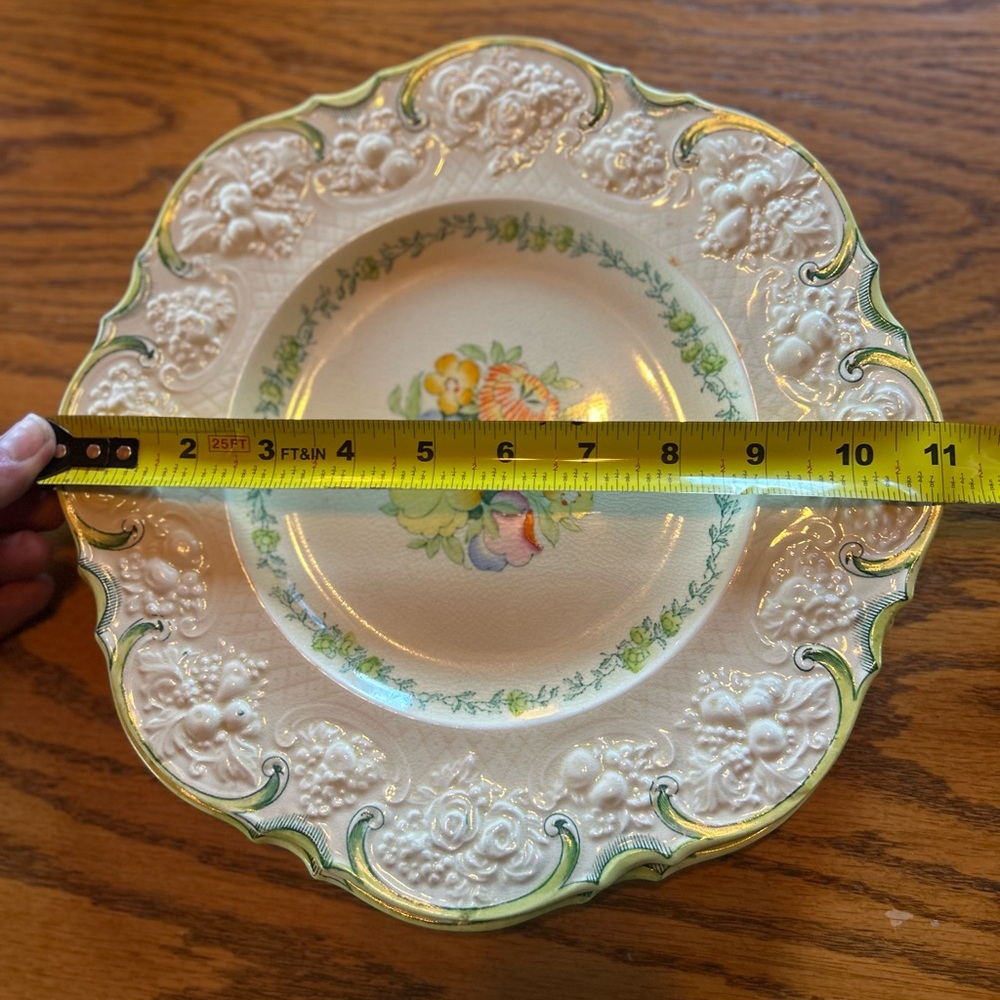 Vintage Crown Ducal Florentine A2913 dinner plates, Set of 2 Antique - Picture 3 of 3